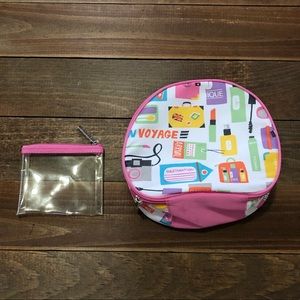 Clinique Round Travel Bag with Clear Zip Pouch